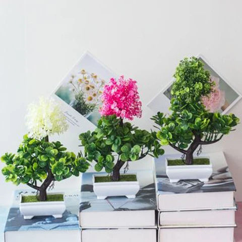 Artificial Pine Bonsai Tree Potted Plant Ornament