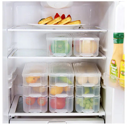 3-Tier Plastic Food Storage Box with Lid for Kitchen