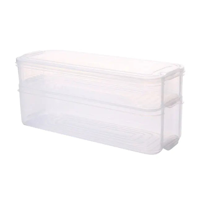 3-Tier Plastic Food Storage Box with Lid for Kitchen