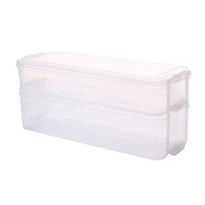 3-Tier Plastic Food Storage Box with Lid for Kitchen