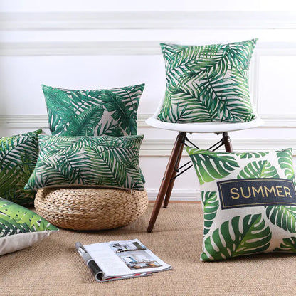Tropical Rainforest Sofa Cushion with Thick Cotton Linen