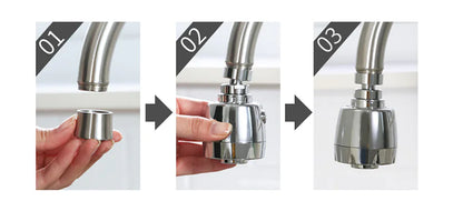 Kitchen Faucet Aerator with Filter and Extension Adapter