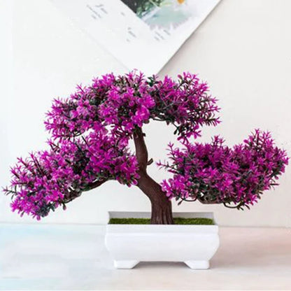 Artificial Pine Bonsai Tree Potted Plant Ornament