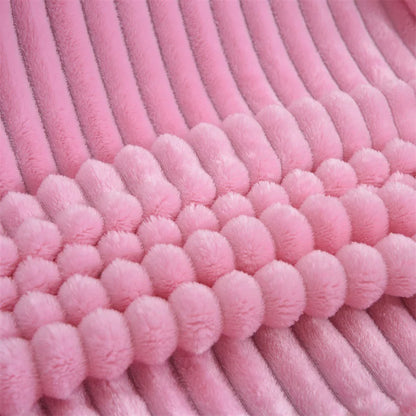 Solid Color Thick Mink Fleece Yoga Blanket Gift