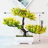 Artificial Pine Bonsai Tree Potted Plant Ornament