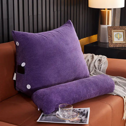 Lumbar Backrest Pillow for Bed and Sofa Use