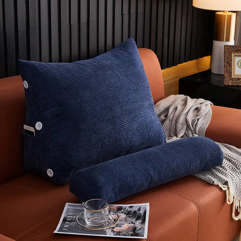 Lumbar Backrest Pillow for Bed and Sofa Use