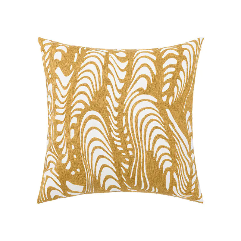 Cotton Chain Embroidered Lumbar Sofa Pillow Cover