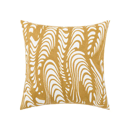 Cotton Chain Embroidered Lumbar Sofa Pillow Cover