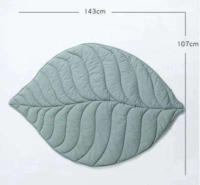 Cotton Summer Quilt with Leaf Design and Floor Mat