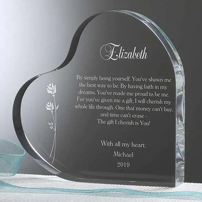 Personalized Custom Crystal Plaque for Commemoration