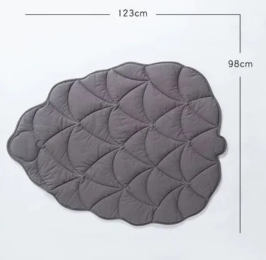 Cotton Summer Quilt with Leaf Design and Floor Mat