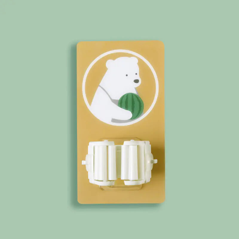 Strong Adhesive Mop Holder with Cartoon Design Hooks