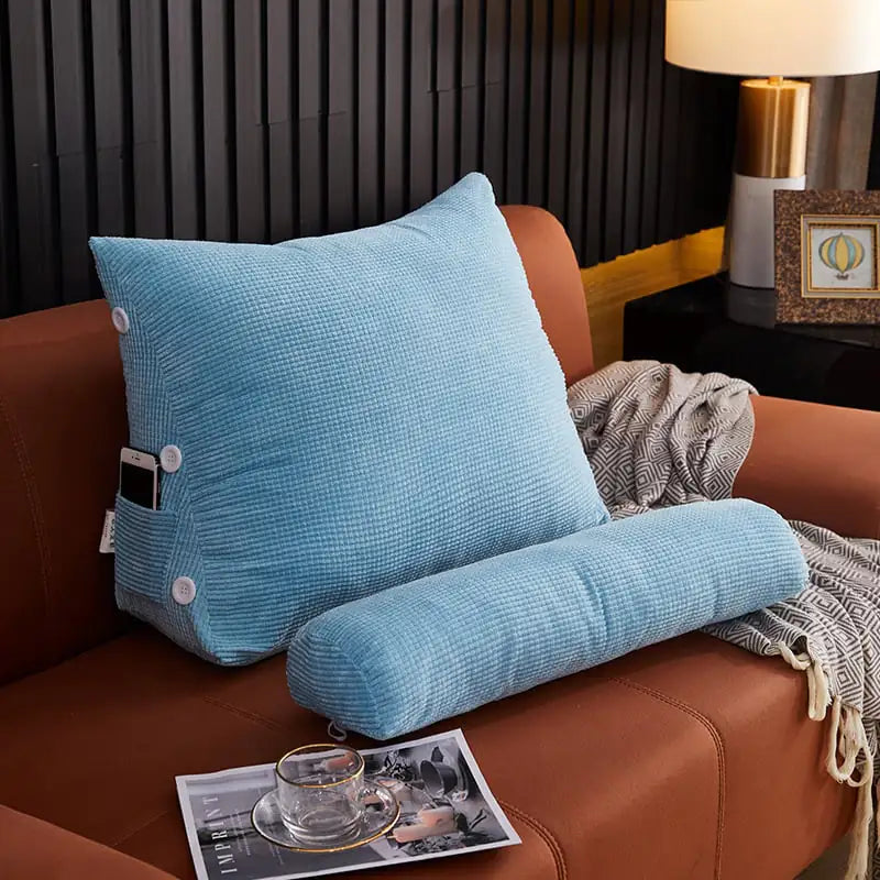 Lumbar Backrest Pillow for Bed and Sofa Use