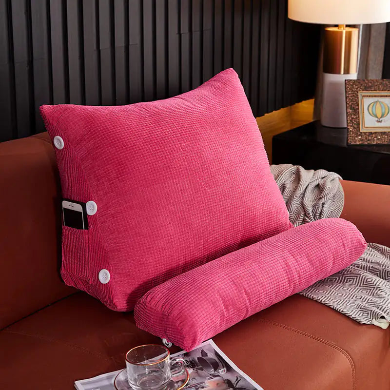 Lumbar Backrest Pillow for Bed and Sofa Use