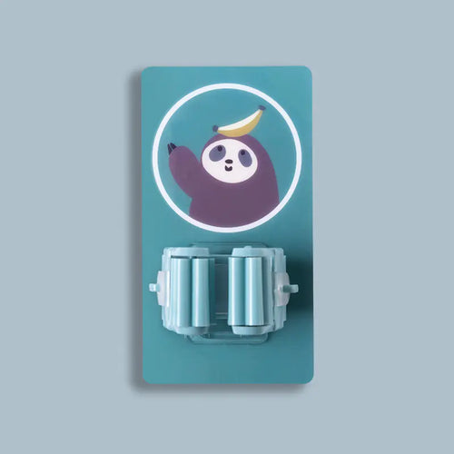 Strong Adhesive Mop Holder with Cartoon Design Hooks