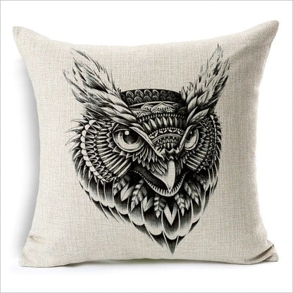 Simple Elephant Cotton Linen Pillowcase Cushion Cover