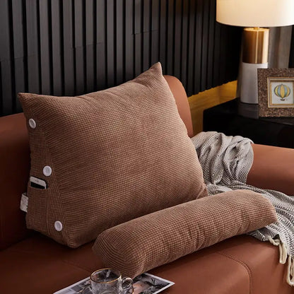Lumbar Backrest Pillow for Bed and Sofa Use
