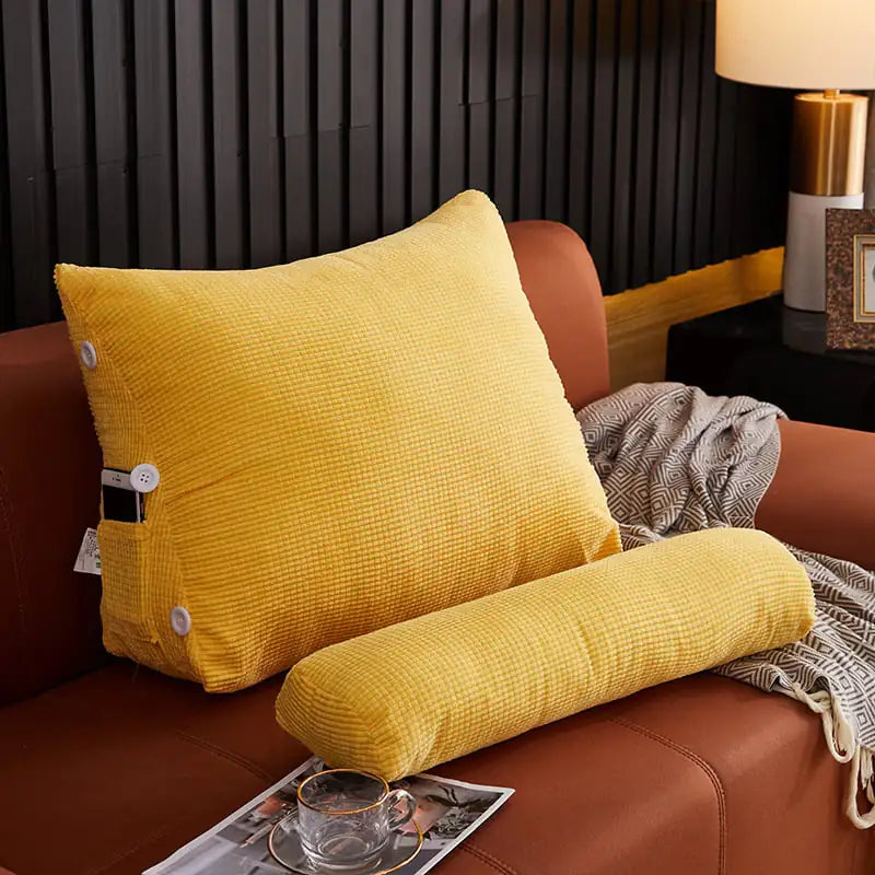Lumbar Backrest Pillow for Bed and Sofa Use