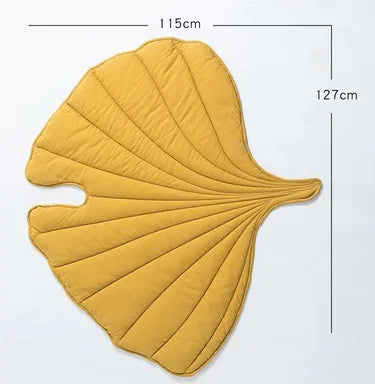 Cotton Summer Quilt with Leaf Design and Floor Mat