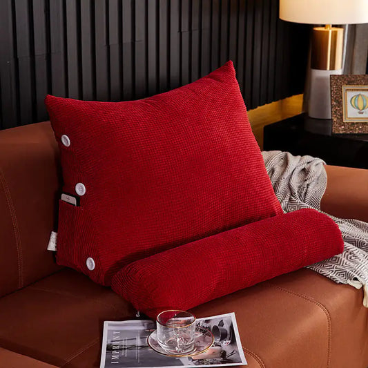 Lumbar Backrest Pillow for Bed and Sofa Use