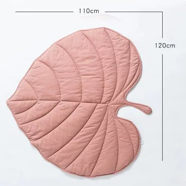 Cotton Summer Quilt with Leaf Design and Floor Mat