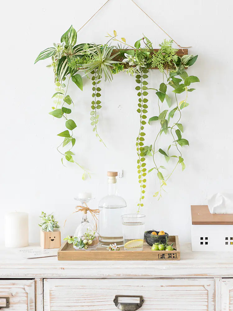 Artificial Green Plant Wall Decor for Nordic Living Room