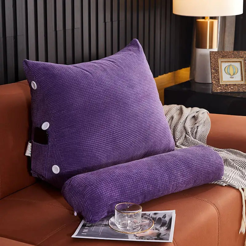 Lumbar Backrest Pillow for Bed and Sofa Use