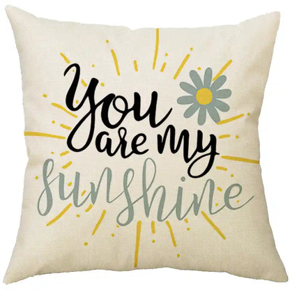 4pcs Daisy Floral Printed Pillow Covers for Home Decor