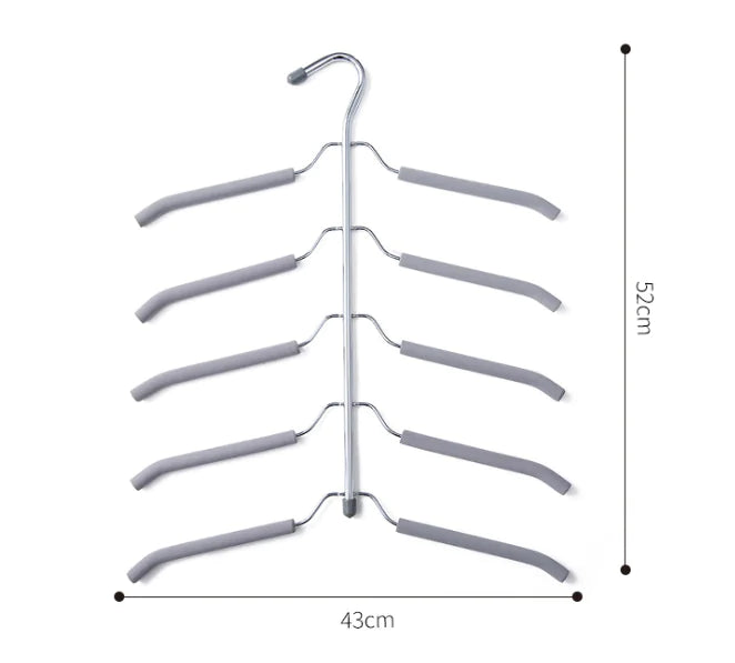 Non-Slip Multi-Layer Clothes Hanger for Wardrobe