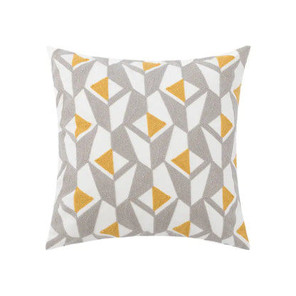 Cotton Chain Embroidered Lumbar Sofa Pillow Cover
