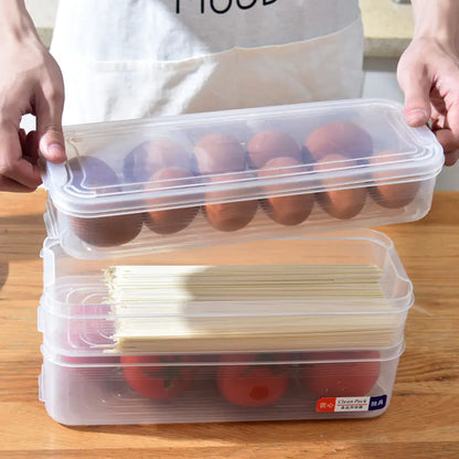 3-Tier Plastic Food Storage Box with Lid for Kitchen