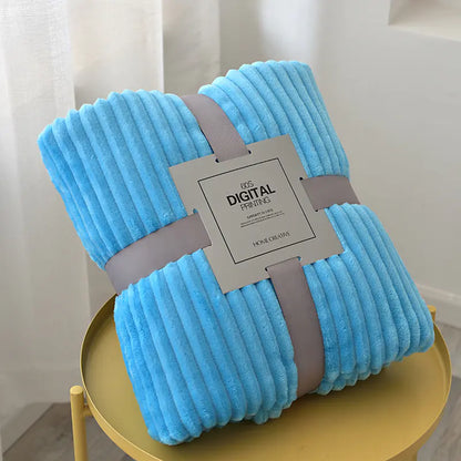 Solid Color Thick Mink Fleece Yoga Blanket Gift