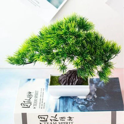 Artificial Pine Bonsai Tree Potted Plant Ornament