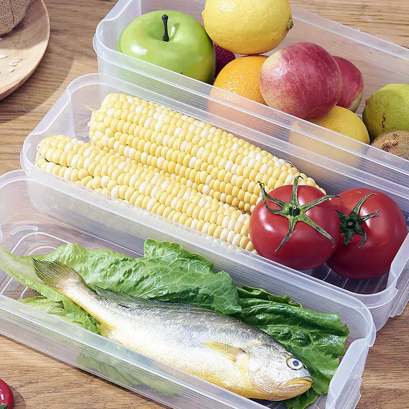 3-Tier Plastic Food Storage Box with Lid for Kitchen