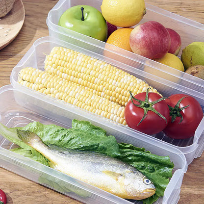 3-Tier Plastic Food Storage Box with Lid for Kitchen
