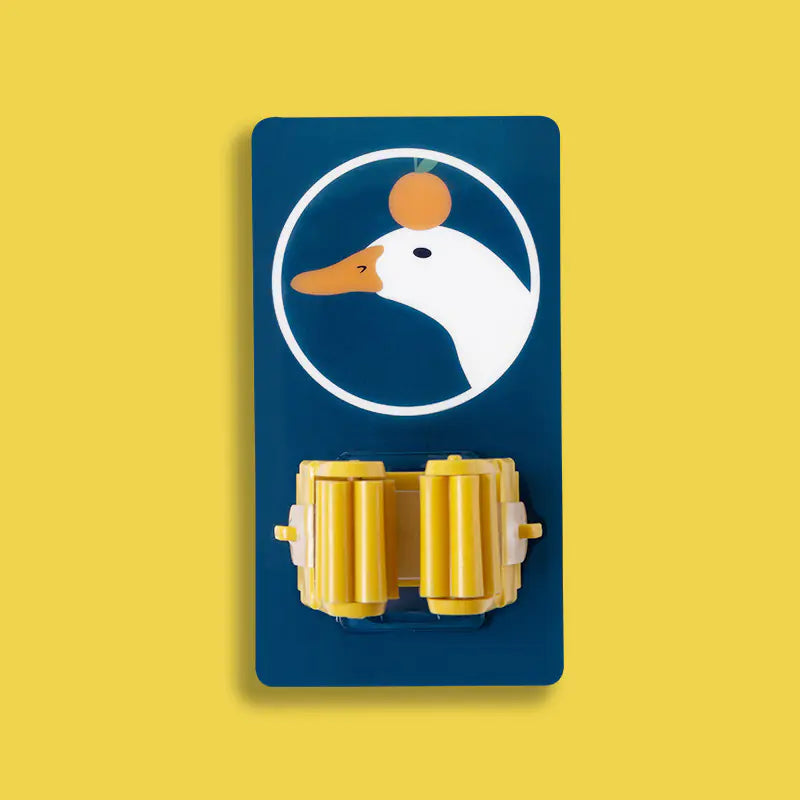 Strong Adhesive Mop Holder with Cartoon Design Hooks
