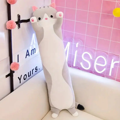 Cute Long Cat Plush Toy Doll for Kids' Sleep & Play